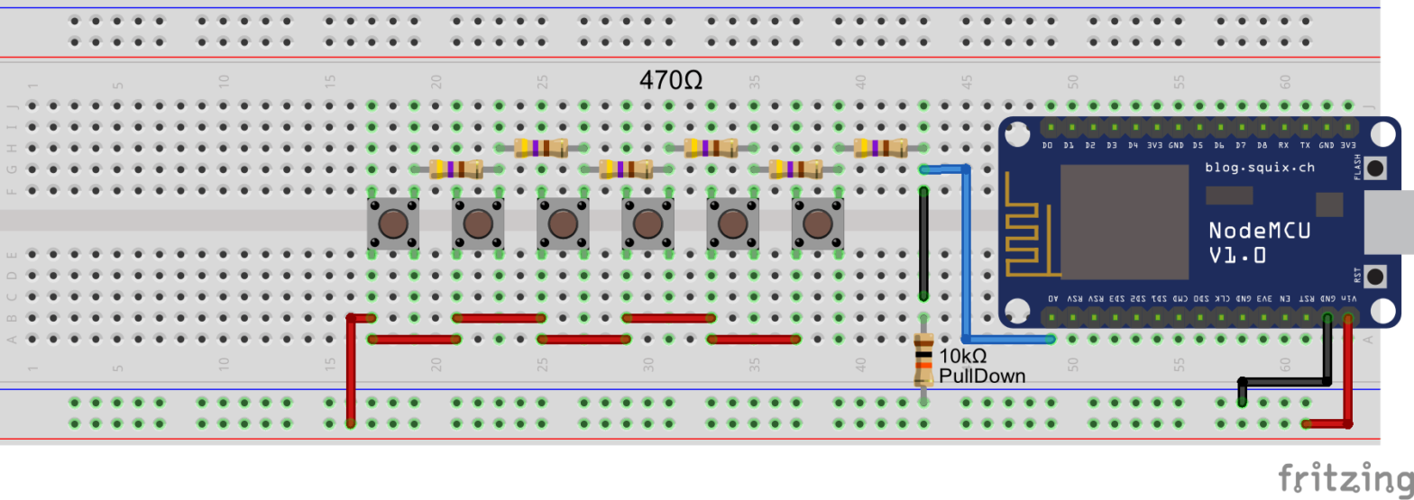 Mehrere Buttons an einem Arduino GPIO Pin - SmartHome yourself