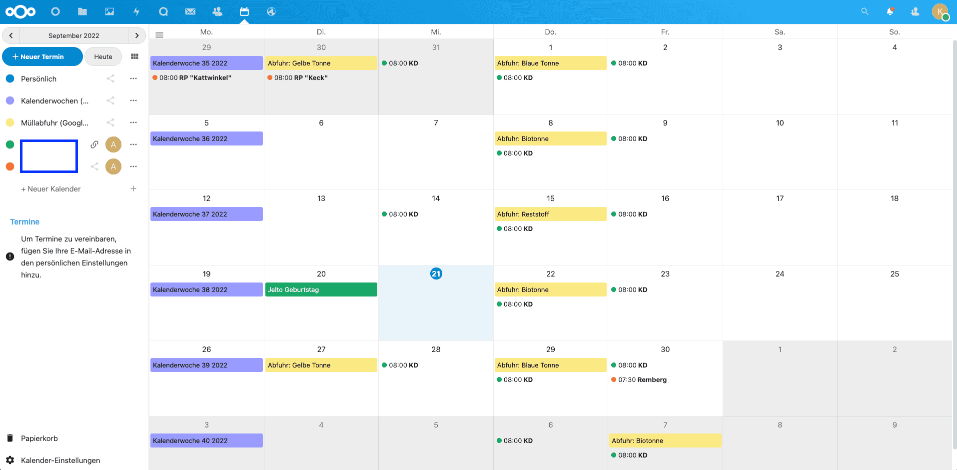 Google Kalender und Nextcloud